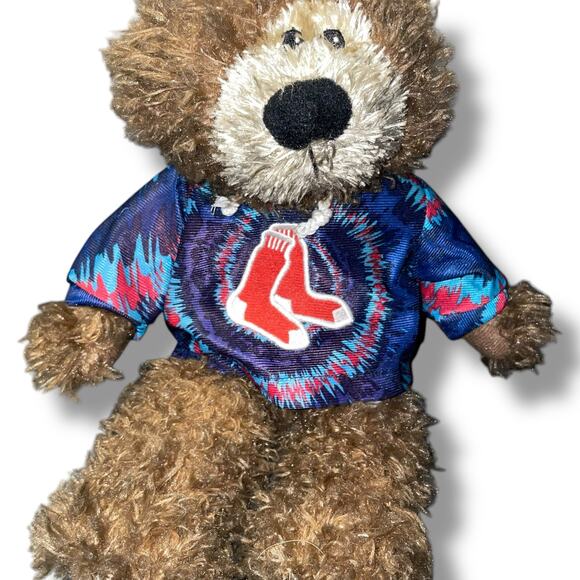 Boston Red Sox Plush Bear Hoodie Good Stuff Tie Dye Baseball MLB Nursery 14" - Picture 5 of 12